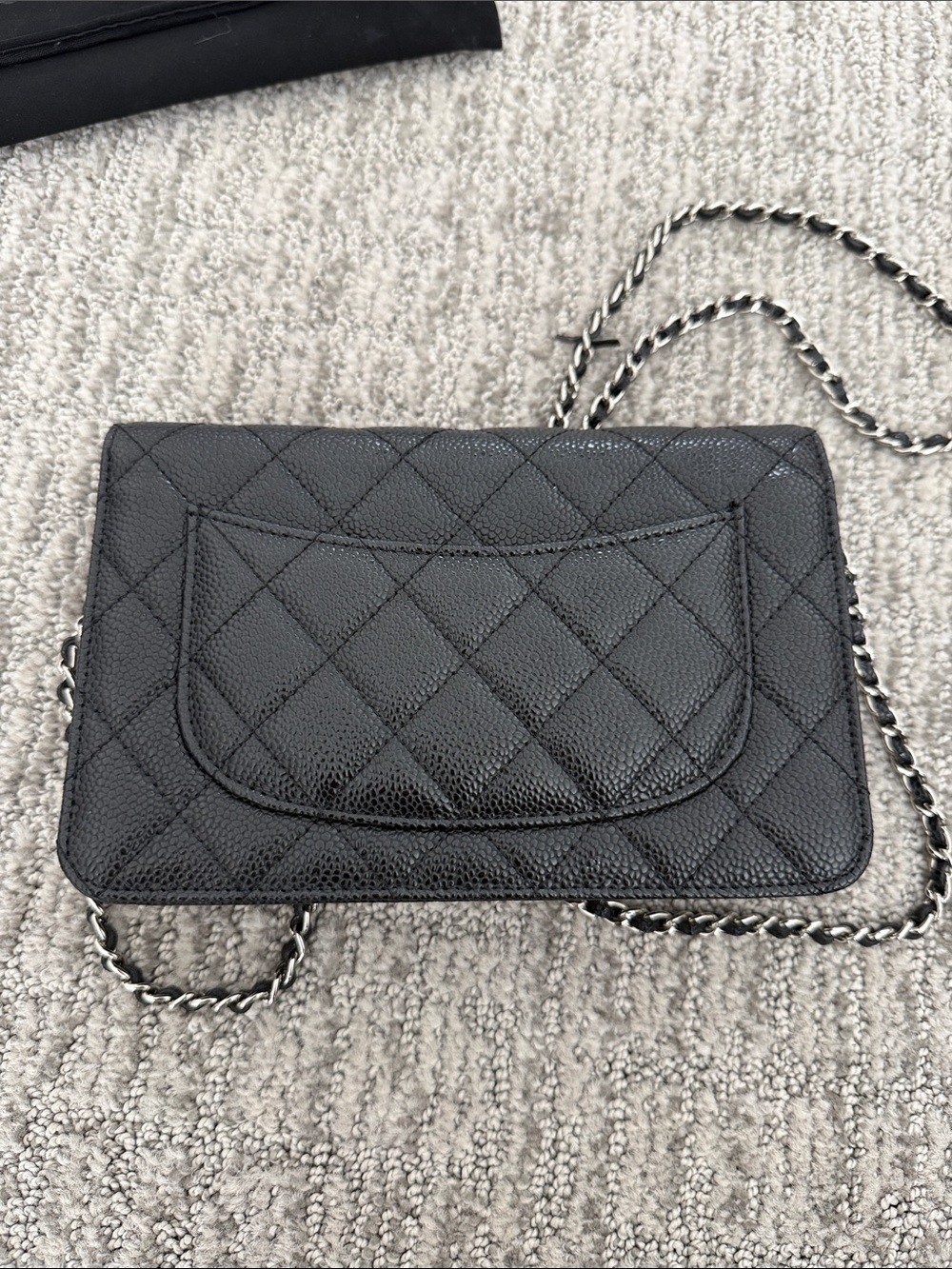 Black Quilted Crossbody Bag - Picture 5 of 6